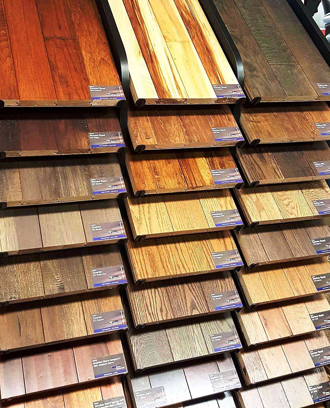 Floor samples at Village Interiors