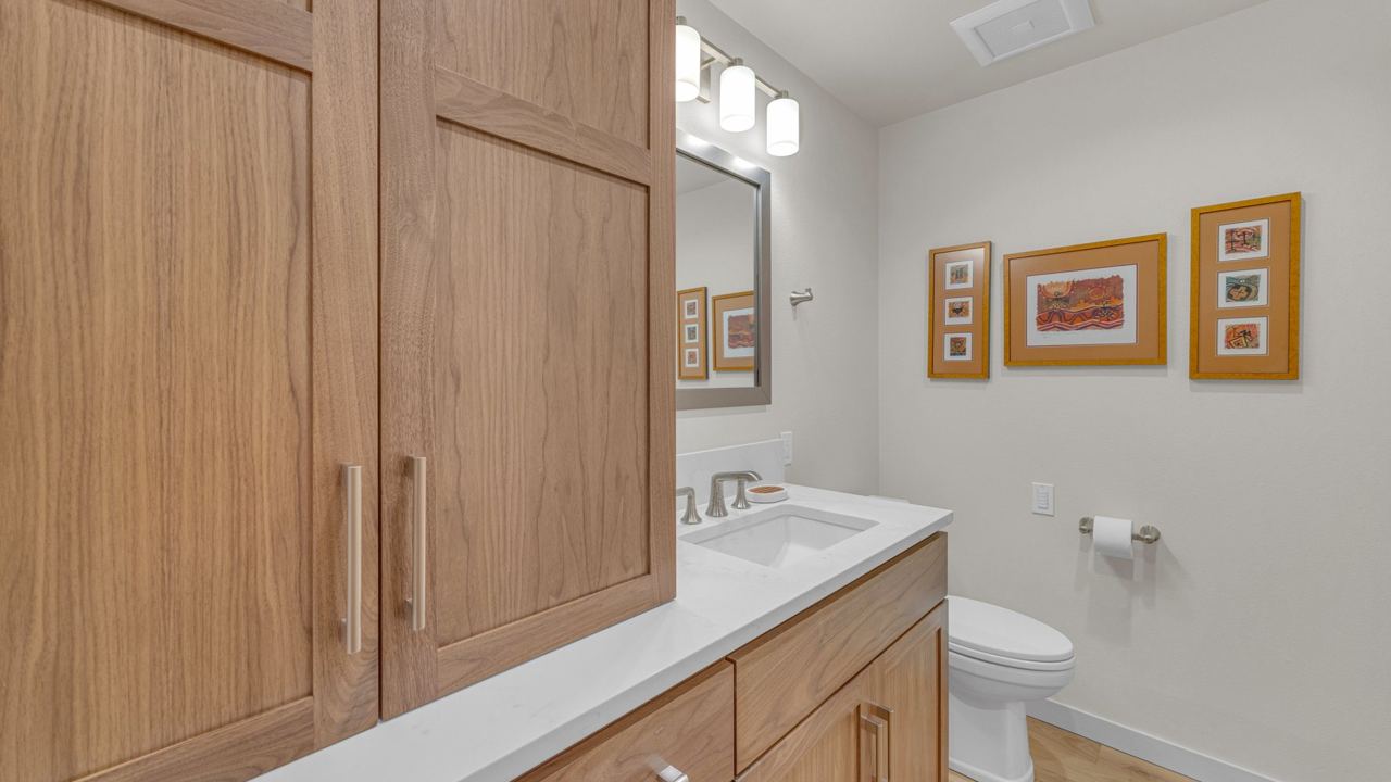 Custom cabinets in bathroom