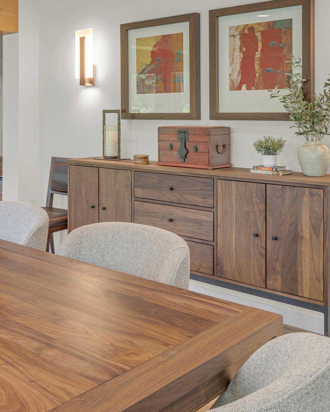 Dining room decorated by Village Interiors
